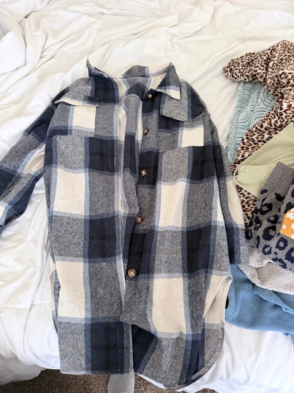 Long Plaid Duster